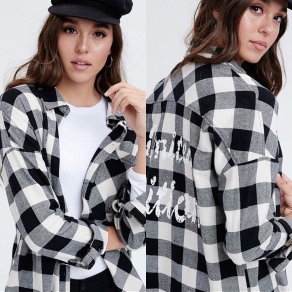 “Limited Edition” Flannel In B&W🆕
